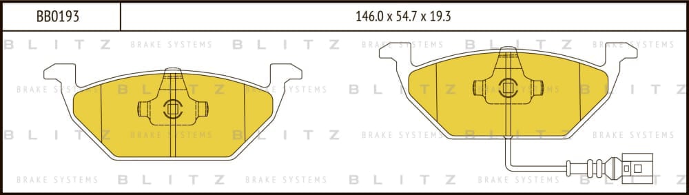 BLITZ BB0193 Колодки тормозные дисковые передние