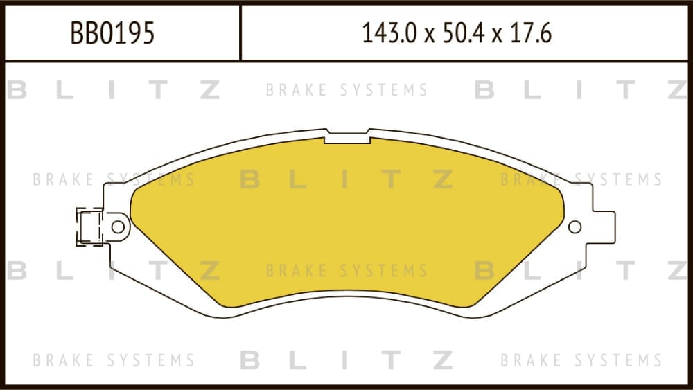 BLITZ BB0195 Колодки тормозные дисковые передние