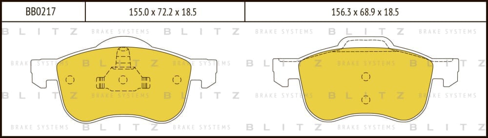 BLITZ BB0217 Колодки тормозные дисковые передние
