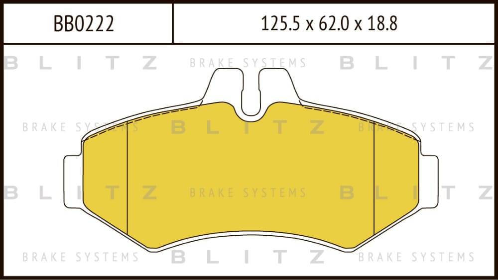 BLITZ BB0222 Колодки тормозные дисковые задние