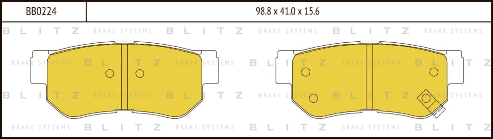 BLITZ BB0224 Колодки тормозные дисковые задние