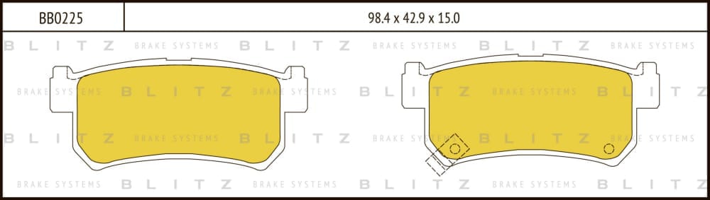BLITZ BB0225 Колодки тормозные дисковые задние