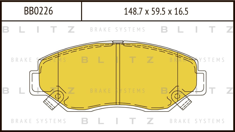 BLITZ BB0226 Колодки тормозные дисковые передние