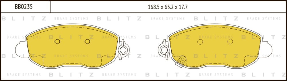 BLITZ BB0235 Колодки тормозные дисковые передние