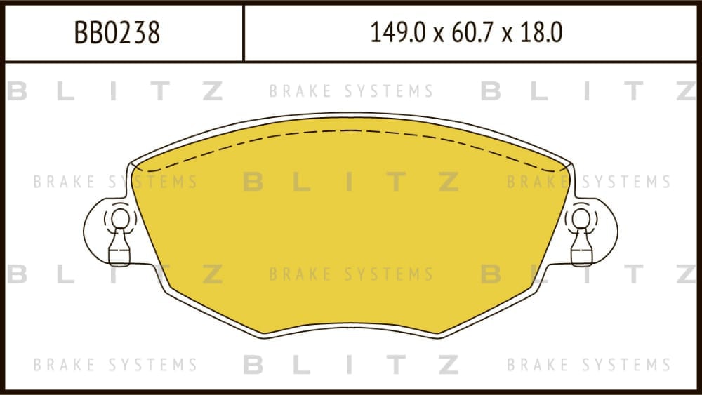 BLITZ BB0238 Колодки тормозные дисковые передние