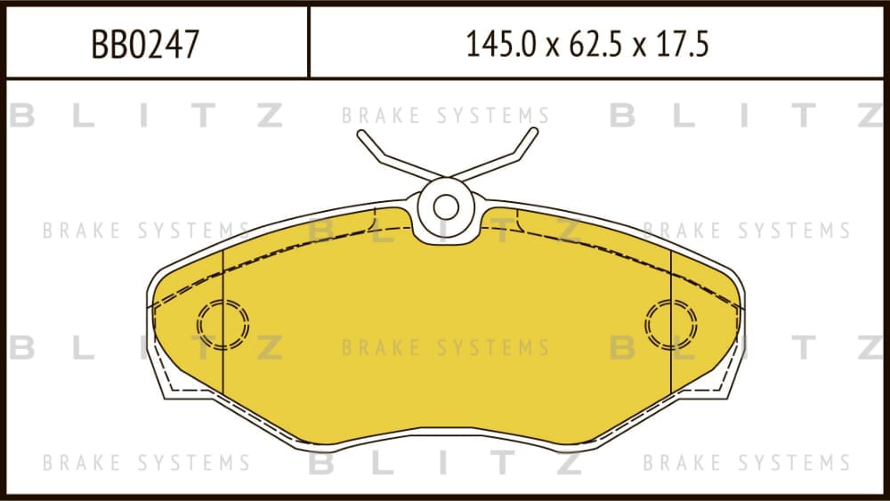 BLITZ BB0247 Колодки тормозные дисковые передние