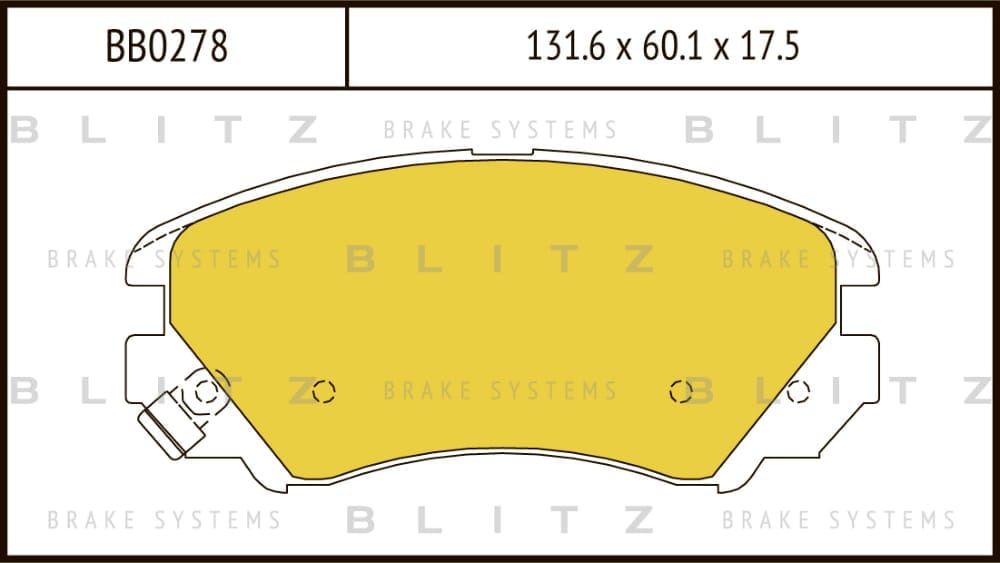 BLITZ BB0278 Колодки тормозные дисковые передние
