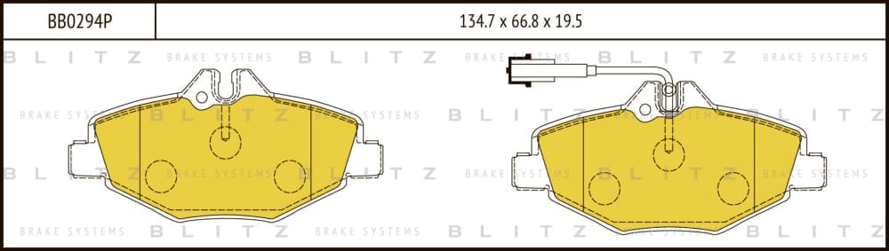 BLITZ BB0294P Колодки тормозные дисковые передние