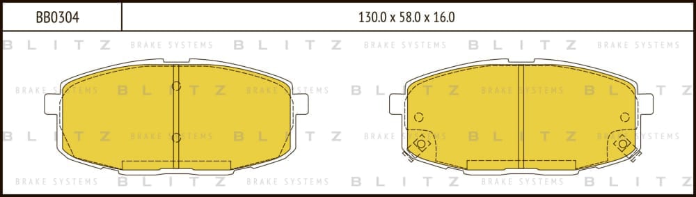 BLITZ BB0304 Колодки тормозные дисковые | перед |