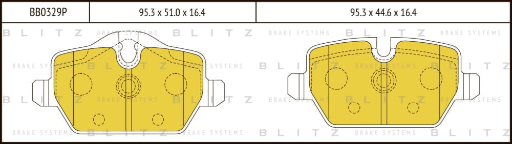 BLITZ BB0329P Колодки тормозные дисковые | зад |