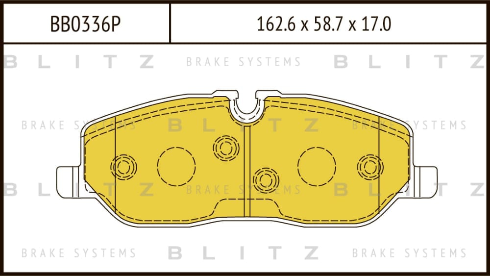 BLITZ BB0336P Колодки тормозные дисковые | перед |