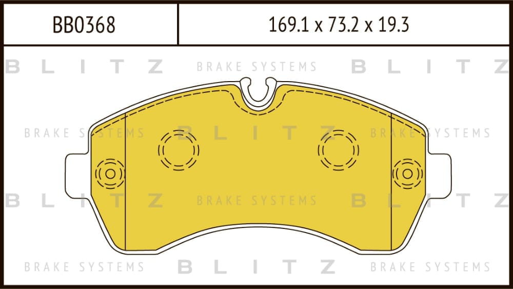 BLITZ BB0368 Колодки тормозные дисковые передние