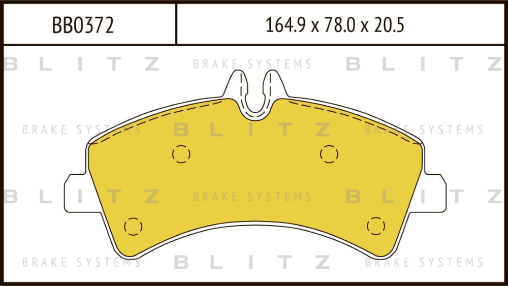 BLITZ BB0372 Колодки тормозные дисковые задние