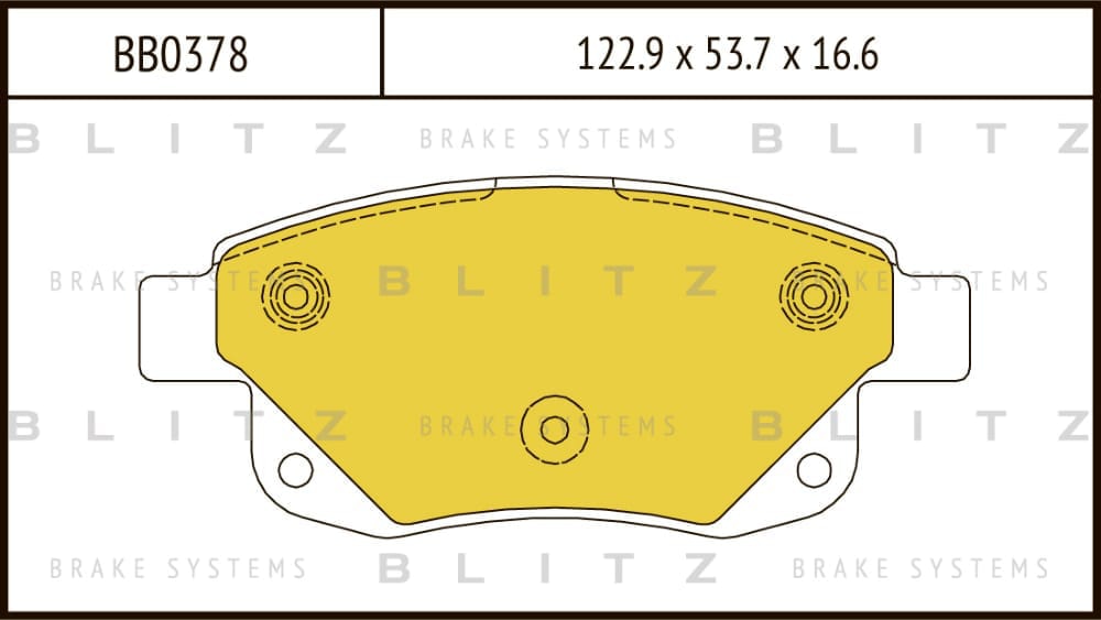 BLITZ BB0378 Колодки тормозные дисковые задние