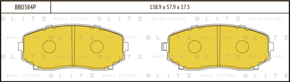 BLITZ BB0384P Колодки тормозные дисковые передние