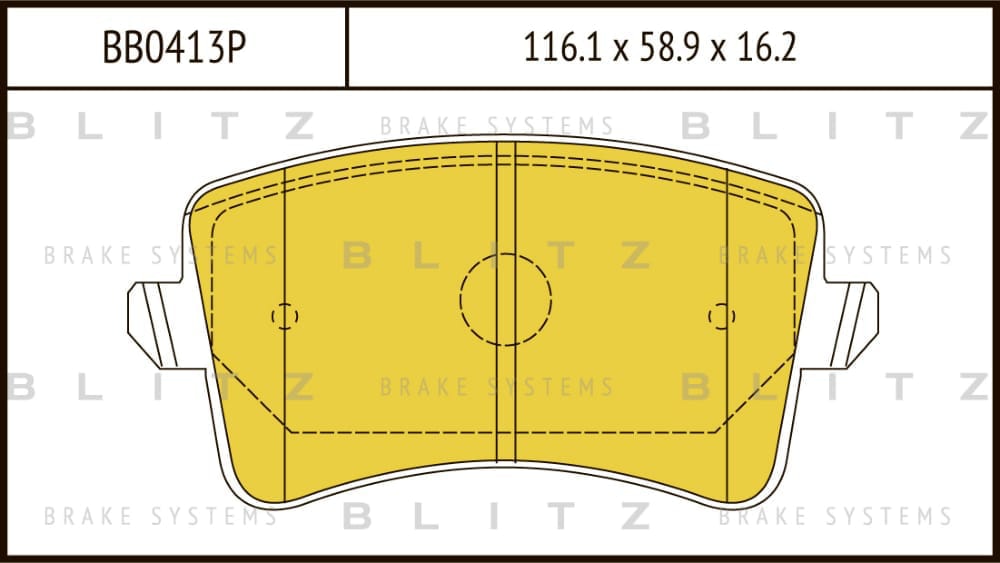 BLITZ BB0413P Колодки тормозные дисковые задние