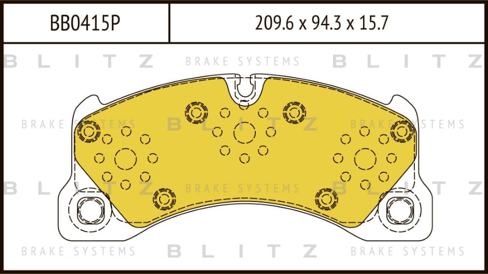 BLITZ BB0415P Колодки тормозные дисковые передние