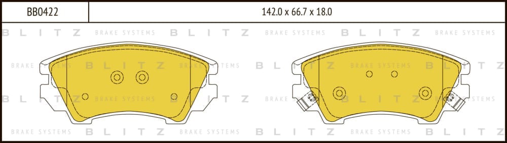 BLITZ BB0422 Колодки тормозные дисковые передние