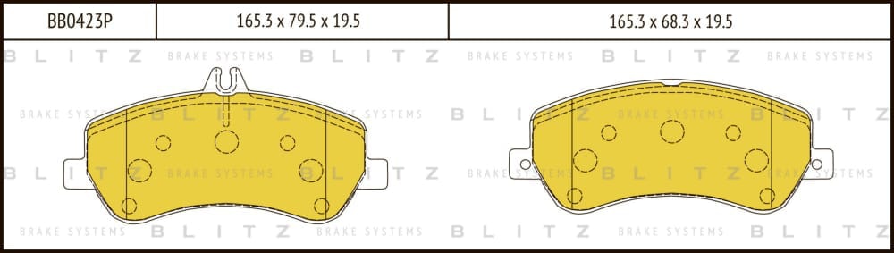 BLITZ BB0423P Колодки тормозные дисковые передние
