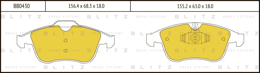 BLITZ BB0430 Колодки тормозные дисковые передние