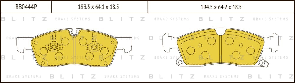 BLITZ BB0444P Колодки тормозные дисковые передние