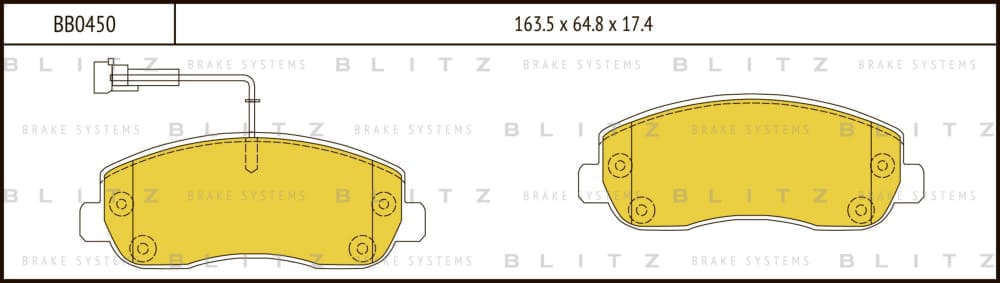 BLITZ BB0450 Колодки тормозные дисковые передние