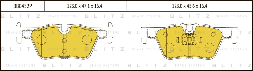 BLITZ BB0452P Колодки тормозные дисковые задние