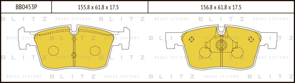 BLITZ BB0453P Колодки тормозные дисковые передние