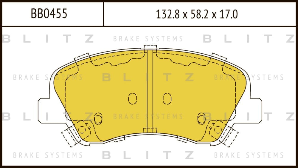 BLITZ BB0455 Колодки тормозные дисковые передние