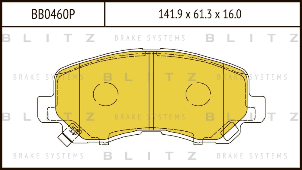 BLITZ BB0460P Колодки тормозные дисковые передние