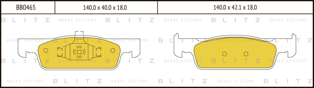 BLITZ BB0465 Колодки тормозные дисковые | перед |