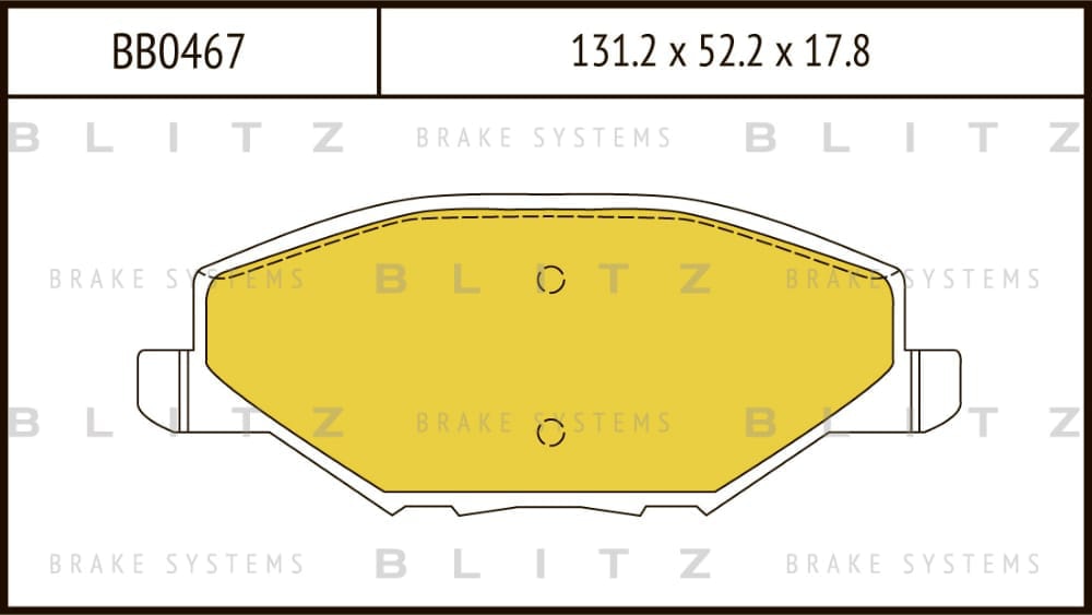 BLITZ BB0467 Колодки тормозные дисковые передние