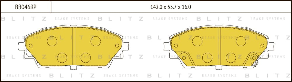 BLITZ BB0469P Колодки тормозные дисковые передние