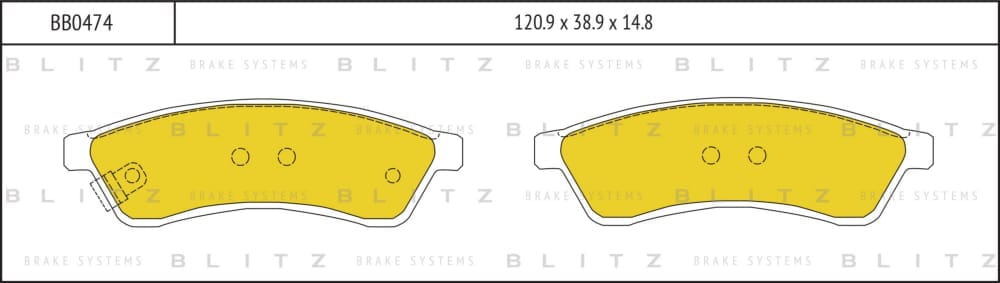 BLITZ BB0474 Колодки тормозные дисковые задние