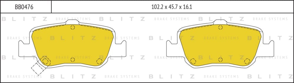BLITZ BB0476 Колодки тормозные дисковые | перед |