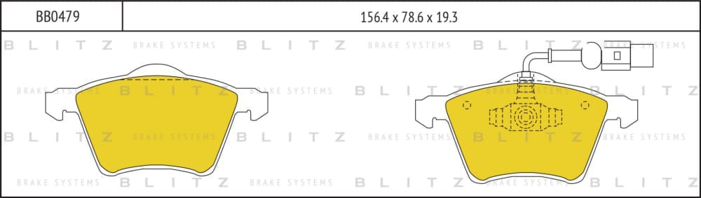 BLITZ BB0479 Колодки тормозные дисковые передние