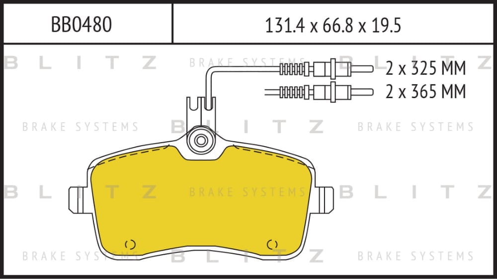 BLITZ BB0480 Колодки тормозные дисковые передние