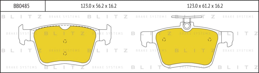 BLITZ BB0485 Колодки тормозные дисковые | зад |