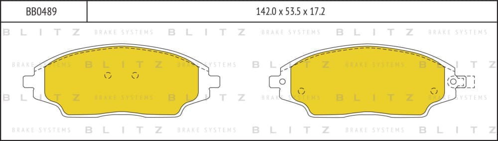 BLITZ BB0489 Колодки тормозные дисковые передние