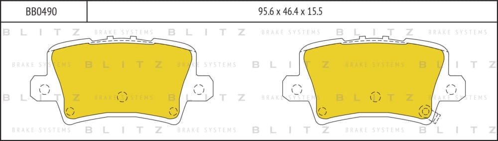 BLITZ BB0490 Колодки тормозные дисковые задние