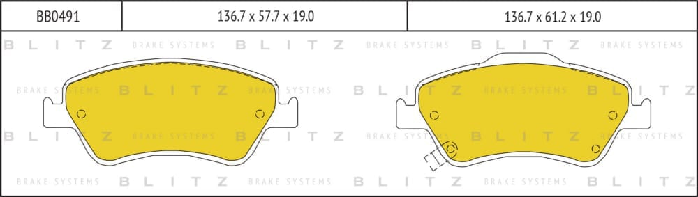 BLITZ BB0491 Колодки тормозные дисковые передние