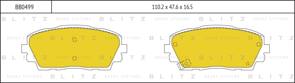 BLITZ BB0499 Колодки тормозные дисковые передние