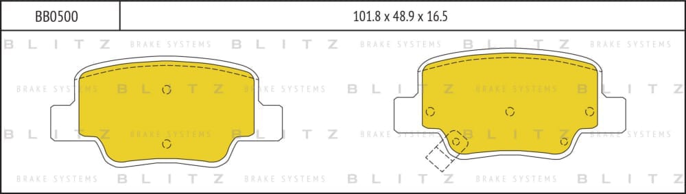 BLITZ BB0500 Колодки тормозные дисковые задние