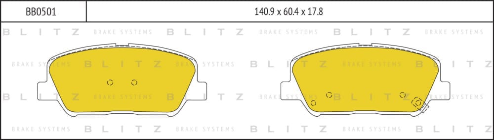 BLITZ BB0501 Колодки тормозные дисковые передние
