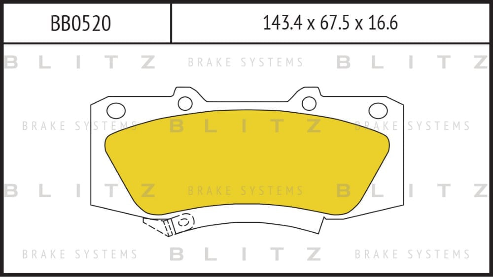 BLITZ BB0520 Колодки тормозные дисковые передние