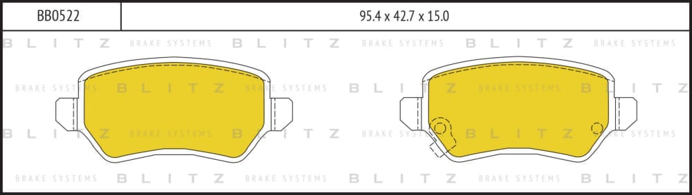 BLITZ BB0522 Колодки тормозные дисковые задние