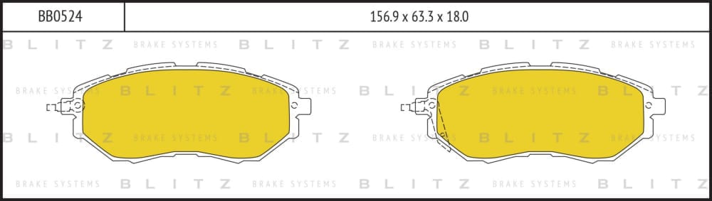 BLITZ BB0524 Колодки тормозные дисковые передние