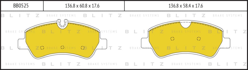 BLITZ BB0525 Колодки тормозные дисковые задние