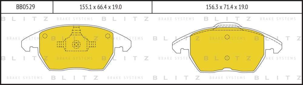 BLITZ BB0529 Колодки тормозные дисковые передние