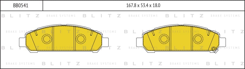 BLITZ BB0541 Колодки тормозные дисковые передние